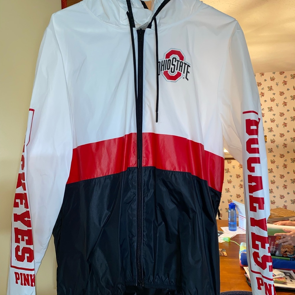 PINK Ohio State Windbreaker